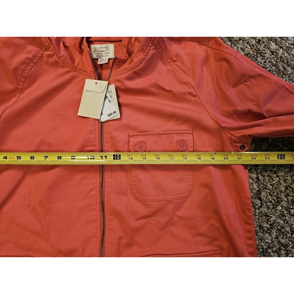 Christopher & Banks Women’s Coral Light Jacket Comfort Stretch Hooded XL - Picture 10 of 12